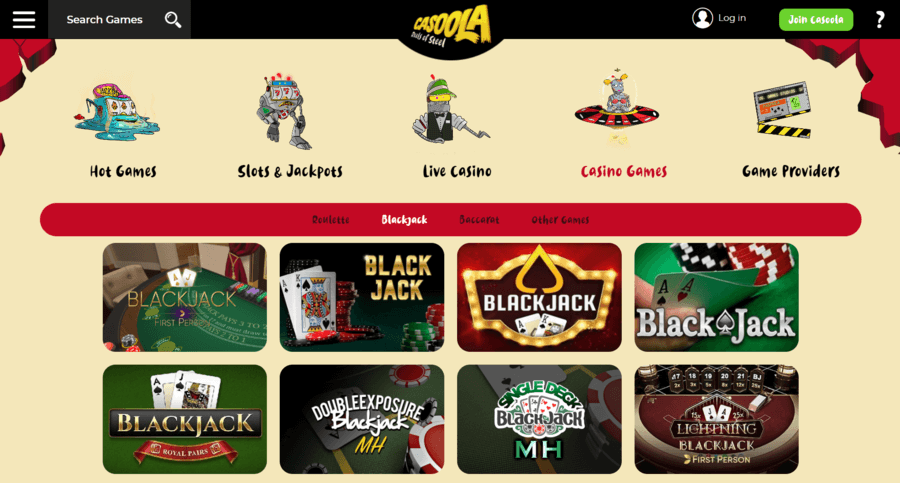 Casoola Casino Blackjack