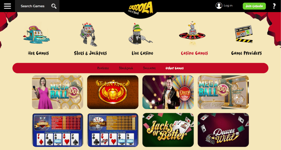 Casoola Casino Other Games