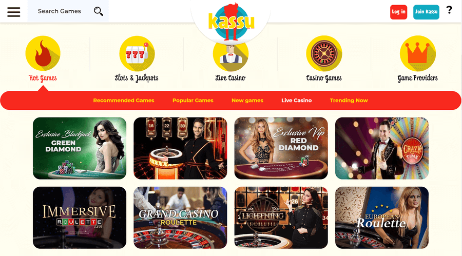 Kassu Casino Live Casino