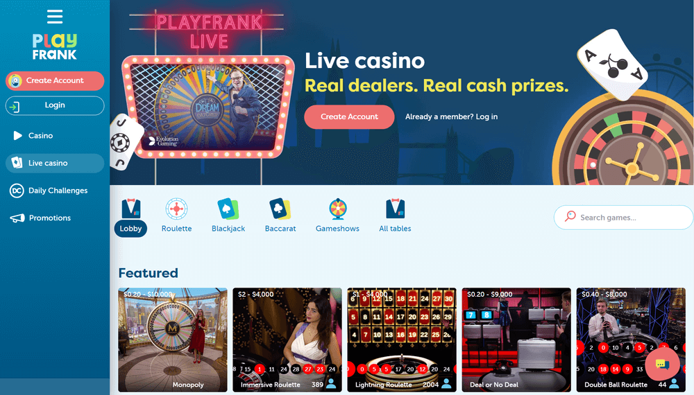 YaaCasino Live Casino