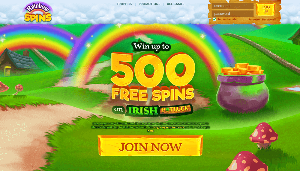 Rainbow Spins Casino review