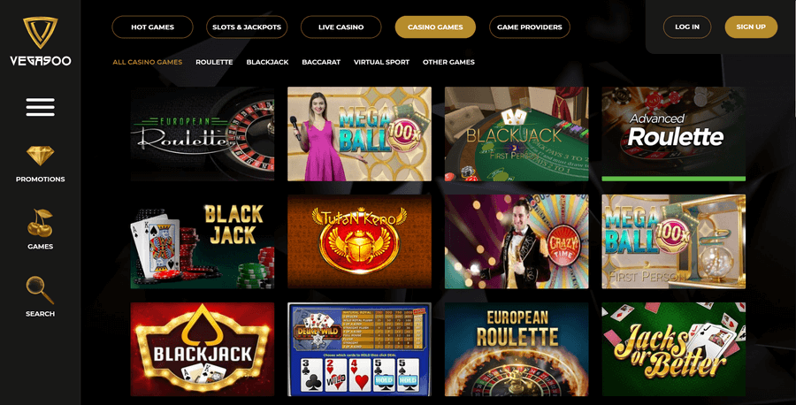 Vegasoo Casino Games