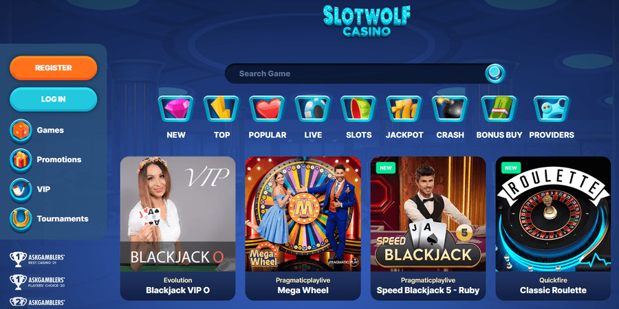 SlotWolf Live Casino