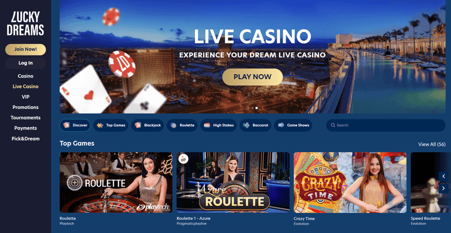Lucky Dreams Live Casino