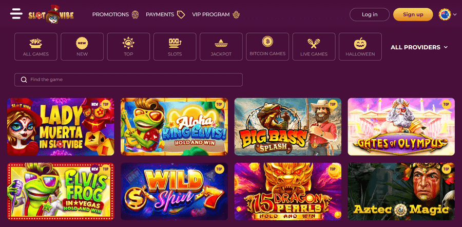 SlotVibe Casino Games