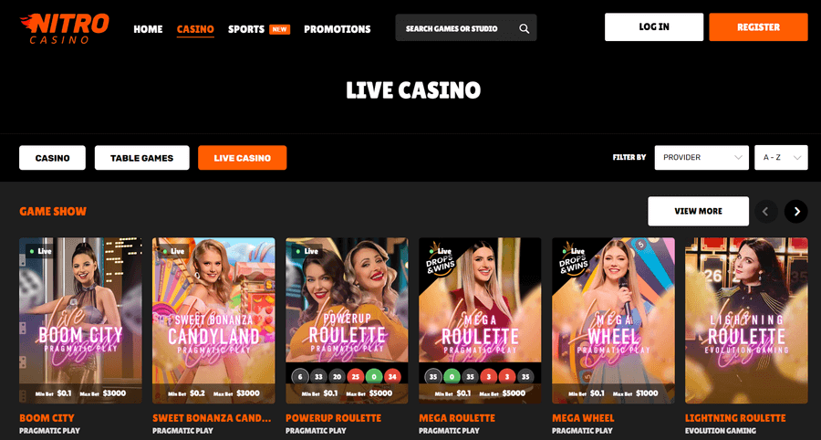 Nitro Live Casino