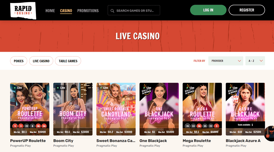 Rapid Live Casino