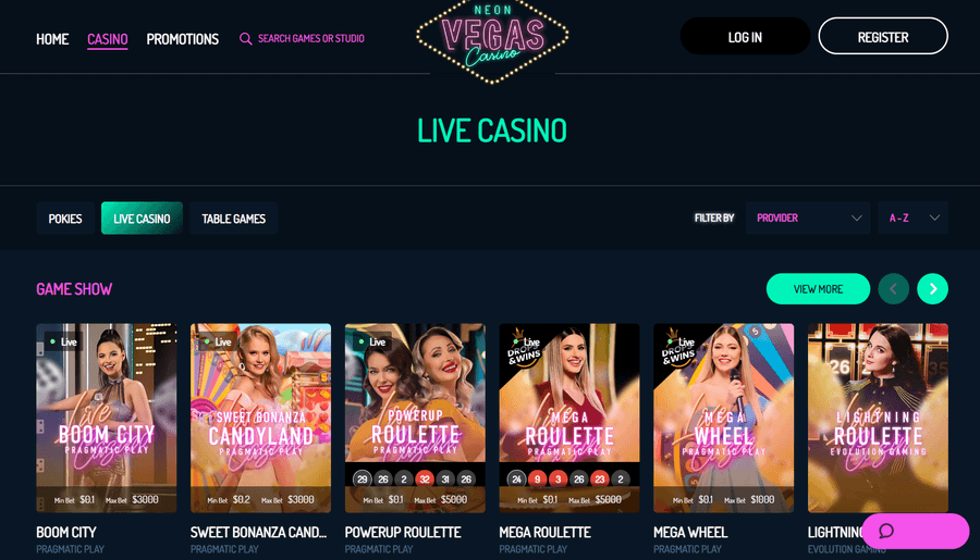 Neon Vegas Live Casino