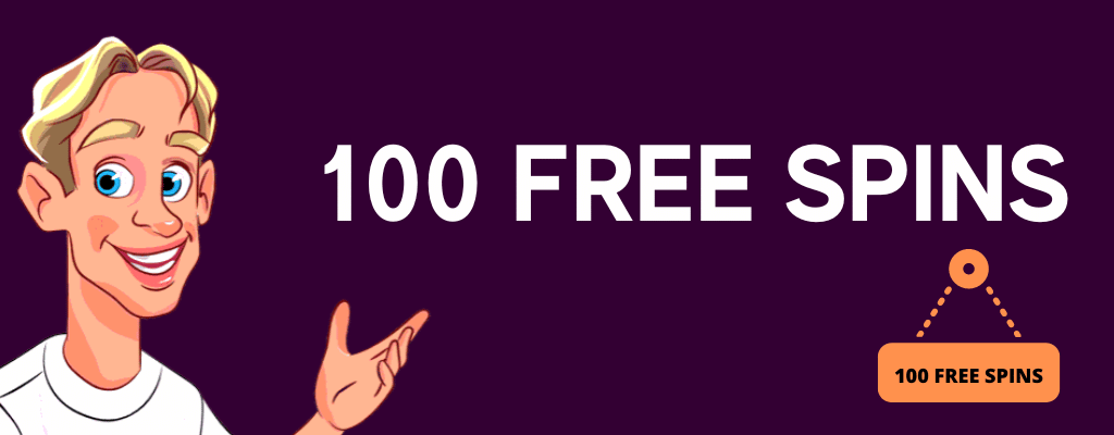 100 free spins banner