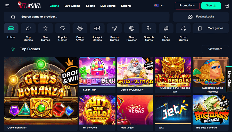 Betsofa Casino Games