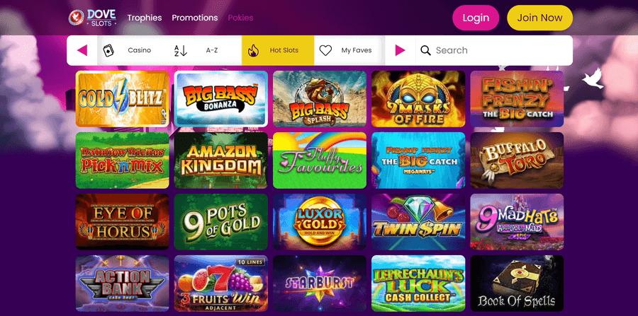 Dove Slot Casino Games