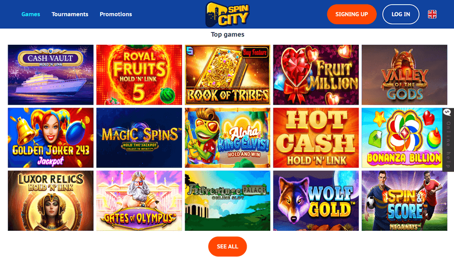 Spin City Casino Games